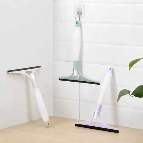 Household Multi Functional Water Spraying Glass Wiper And Window Cleaning Brush With Spray Bottle Rubber Blade Tool