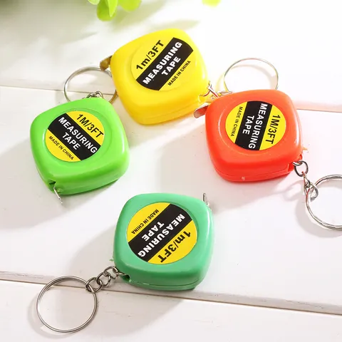 Mini Retractable Steel Tape Measure Portable Pocket Measuring Ruler With Keychain Practical Measuring Tool