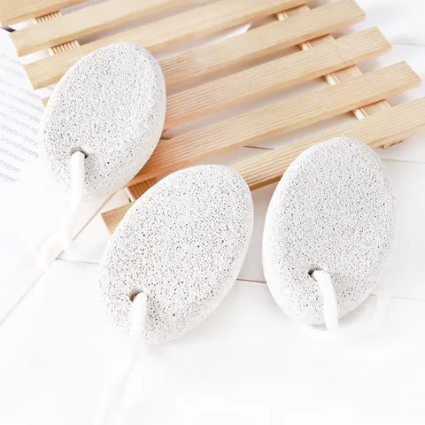 Natural Volcanic Pumice Stone Double Sided Foot Scrubber Exfoliating Dead Skin Callus Remover Foot Care Pedicure Tool Gray