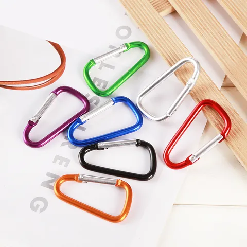 Aluminiumlegierung D Ring Karabiner Schlüsselanhänger Metall Federclip Schnapphaken Für Outdoor Wandern Camping Rucksack Wasserflasche