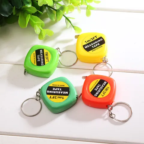 Mini Retractable Steel Tape Measure Portable Pocket Measuring Ruler With Keychain Practical Measuring Tool