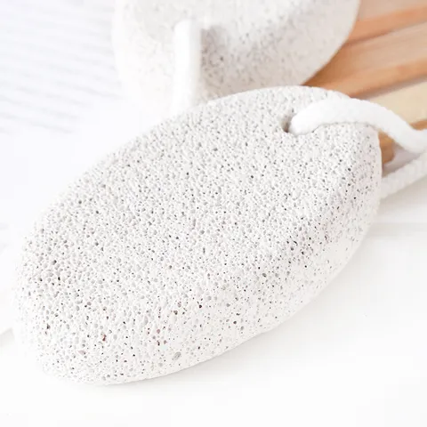 Natural Volcanic Pumice Stone Double Sided Foot Scrubber Exfoliating Dead Skin Callus Remover Foot Care Pedicure Tool Gray