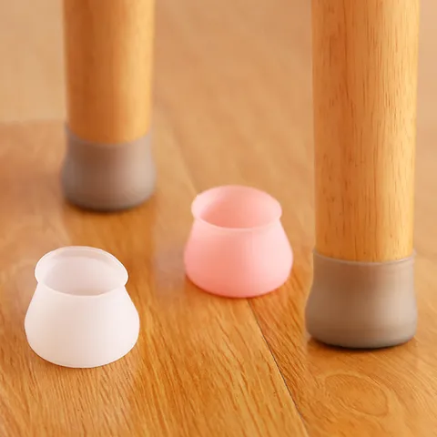 Silicone Chair Leg Covers Anti-Slip Furniture Foot Pads Wear-Resistant Floor Protectors Noise Reducing Round Leg Caps