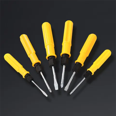 Multifunctional Household Screwdriver Dual Purpose Slotted And Phillips Hand Tool With Non Slip Plastic Handle