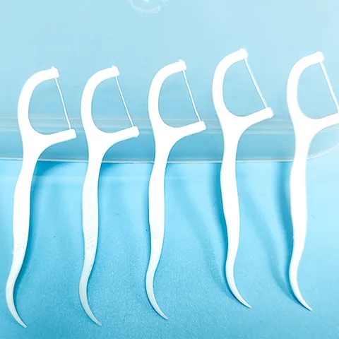 Household Portable Plastic Dental Floss Picks Ultra-Fine Double-Ended Teeth Cleaning Sticks Family Daily Care