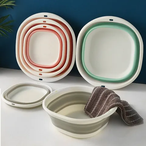 Foldable Wash Basin Portable Travel Face Basin Collapsible Plastic Basin For Home Dormitory Outdoor Camping Laundry Room