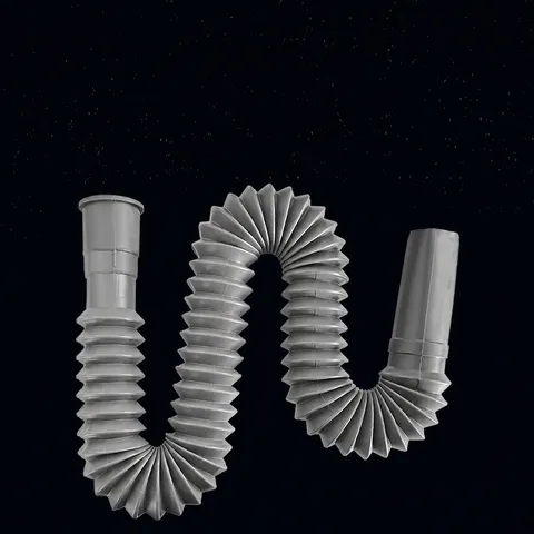 Universal Washing Machine Drain Pipe Extension Flexible Corrugated Hose Water Inlet Pipe Gray Rubber Head Plumbing Accessory