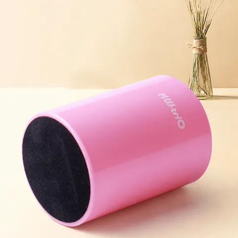 Ronde Plastic Pennenhouder Desktop Schrijfwaren Opslag Organizer Beker Met Spons Kussen