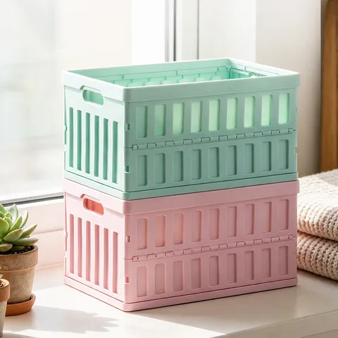Draagbare Opvouwbare Plastic Opbergmand Desktop Organizer Container Voor Kantoor Auto Thuis Speelgoed
