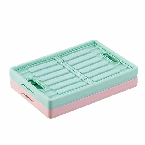 Draagbare Opvouwbare Plastic Opbergmand Desktop Organizer Container Voor Kantoor Auto Thuis Speelgoed