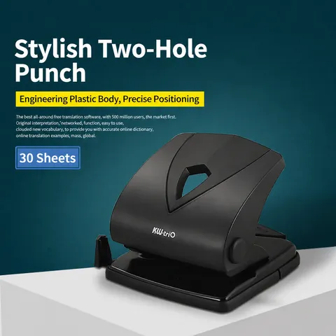 Zware 2-gats perforator kantoor papierperforator verstelbare marge desktop kantoorartikel