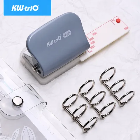Portable Multi Hole Punch Adjustable Loose Leaf Paper Puncher Mini Handheld Binder Punch Tool For Office School Stationery
