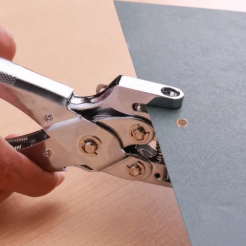 Heavy Duty Metal Single Hole Puncher Labor Saving Handheld Punch Tool Office Stationery Paper Punching Machine