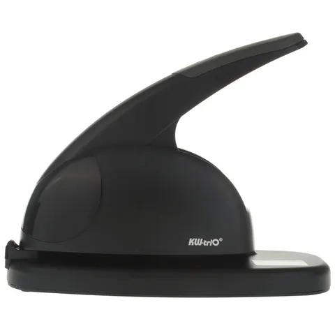 Heavy Duty Double Hole Paper Puncher Metal Office Document Binding Equipment Desktop Stationery Tool Black