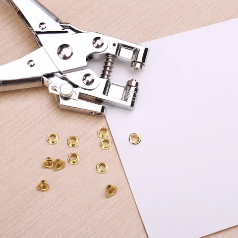 Professional Heavy Duty Metal Single Hole Puncher Adjustable Eyelet Punch Tool For Office Paper Binding And Crafts