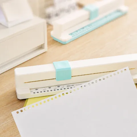 30 Hole Loose Leaf Paper Puncher Manual Hand Push Hole Punch Binding Tool For Diy Notebook Planner Office School Supplies