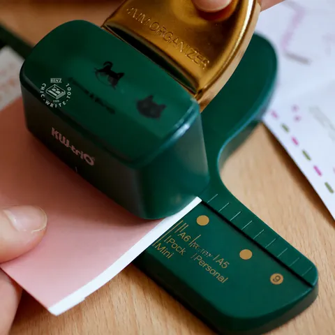 Mini Portable Hole Puncher Retro Office Stationery Manual Paper Punching Tool For Loose Leaf Notebooks And Binding