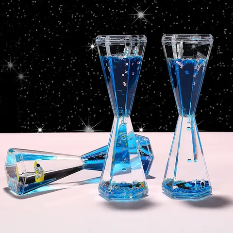 Ornamento Creativo di Sabbia Mobile Liquida Astronauta Acrilico Spazio Galleggiante Gota d'Olio Decorazione Scrivania Regalo