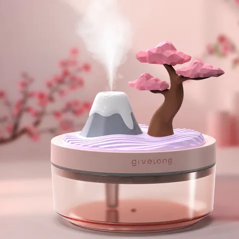 Mini Umidificatore USB Desktop Paesaggio Pianta Umidificatore d'Aria Con Luce Notturna Colorata Regalo Creativo Decorazione Casa Ufficio
