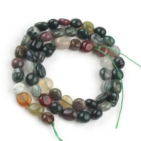 Natural Indian Agate Irregular Loose Beads Colorful Stone Freeform Drilled Beads For DIY Jewelry Making Bracelet Craft