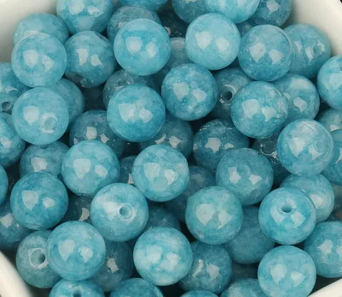 Natural Stone Amazonite Round Loose Beads For DIY Jewelry Making Bracelet Crafting Supplies Design