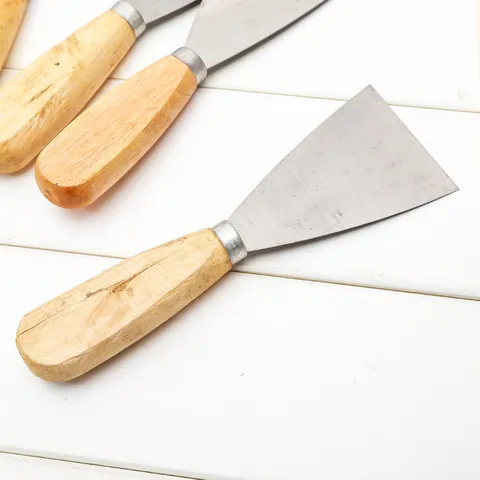 Spatola Resistente Raschietto da Muro Con Manico in Legno Lama in Metallo Per Ristrutturazione Edilizia Utensile