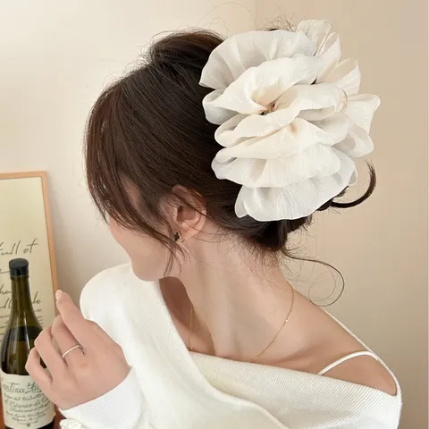 Luxe Grote Strik Bubbel Gaas Haarklem Koreaanse Wolk Prinses Stijl Haarklem Elegante Haaraccessoires Voor Dames