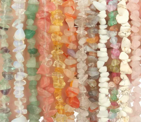 Pierre Naturelle Cristal Agate Gravier Irrégulier Perles Vrac Semi-Fini DIY Fabrication de Bijoux Bracelet Accessoires