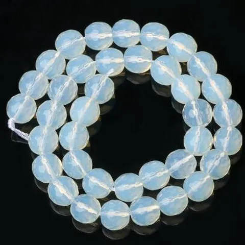Faceted Synthetic Opal Loose Round Beads DIY Jewelry Making Semi-Finished Spacer Beads Craft Accessories