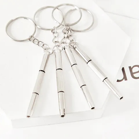 Portable Mini Precision Screwdriver Multi-Function Eyewear Watch Repair Tool Pocket Screwdriver With Keychain