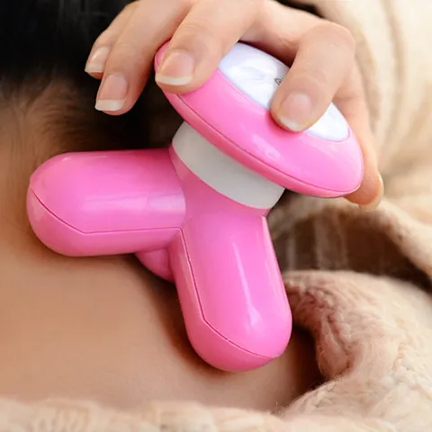 Mini Electric Triangle Massager Portable USB Powered Body Neck Relaxation Tool Handheld Relaxation Device