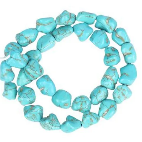 Perles en Pierre de Turquoise Blanche Naturelle Perles Vrac Nugget Irrégulières pour Fabrication de Bijoux Bracelet DIY