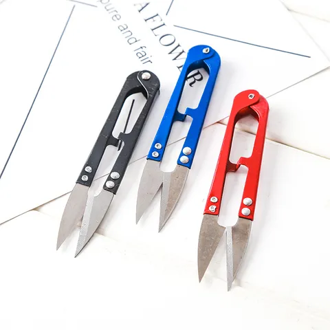 Multifunctional U Shaped Stainless Steel Yarn Scissors Thread Trimmer Small Scissors For Sewing Handcraft