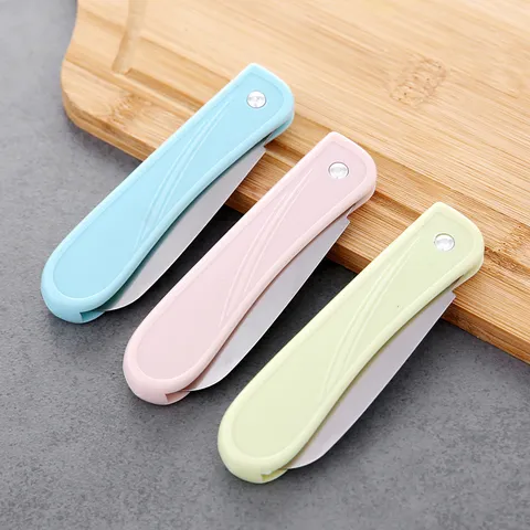 Stainless Steel Folding Fruit Knife Portable Mini Pocket Paring Knife With PP Handle Kitchen Vegetable Cutting Tool