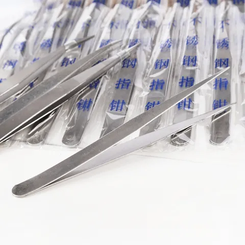 Stainless Steel Precision Tweezers Set Straight and Curved Tips Multipurpose Craft Tools For Home Hardware Repair