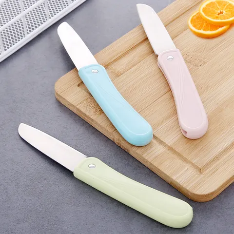 Stainless Steel Folding Fruit Knife Portable Mini Pocket Paring Knife With PP Handle Kitchen Vegetable Cutting Tool