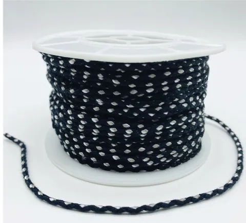 Black Braided Cotton Cord Tibetan Style Thread Heavy Duty Wear Resistant Rope For DIY Crafts Jewelry Making