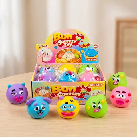 Grappig Hondengezicht Knijpspeeltje Trage Terugslag Squishy Stressverlichting Speelgoed TPR Decompressiebal Voor Volwassenen Kinderen Kantoor