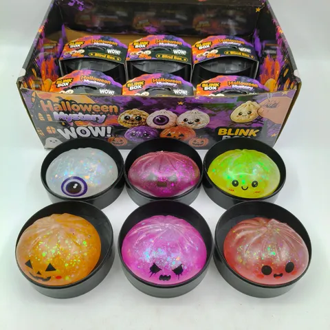 Halloween Mystery Blind Box Squishy Stressverlichting Speelgoed Grappige Pompoen Oogbal Geest Gel Broodje Squishy Speelgoed