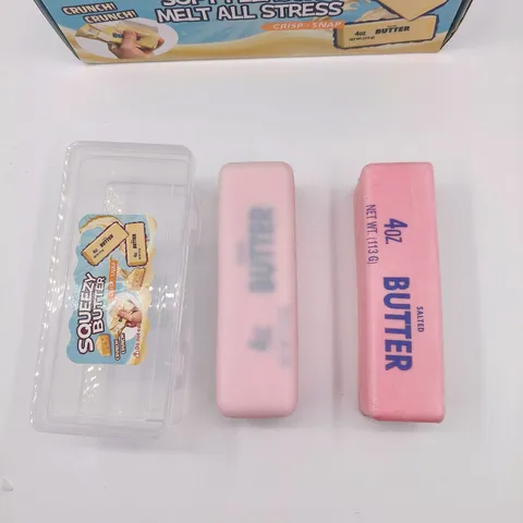 Realistische Boterstaaf Squishy Speelgoed Trage Terugslag Stressverlichting Zacht PU Simulatie Voedsel Knijpspeelgoed Voor Volwassenen Tieners Kantoor Decoratie