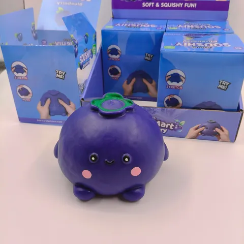 Jumbo Blueberry Squishy Toy Slow Rebound Scented Fruit Stress Relief Fidget Toy Cartoon Blueberry Squeezing Toy For Kids Adults Gift