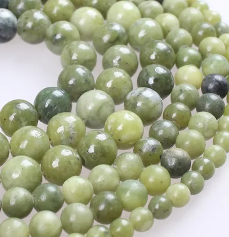 Perline Sfuse Tonde in Giada di Cristallo Artificiale per Creazione di Gioielli Bracciale Collana