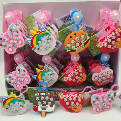 Handheld Electronic Whack-A-Mole Game Keychain Mini Cartoon Press Puzzle Toy Pendant For Stress Relief Kids Adults Gift