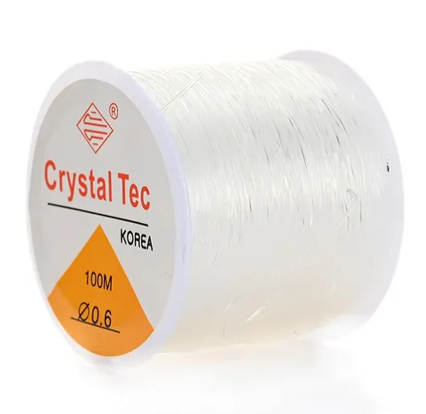 Cordón de Cristal Elástico Transparente Cuentas Hilo Extensible Para Pulsera Hilo Fabricación de Joyas Manualidades DIY