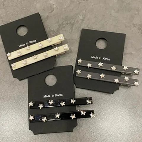 Molletta per Capelli Donna Stile Coreano con Stella e Strass Elegante Fermaglio in Acrilico Accessorio per Capelli Quotidiano