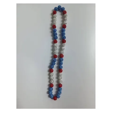 Colorful Rhinestone Clay Beaded Necklace Shamballa Style Elastic Stretch Chain Fashion Jewelry For Women