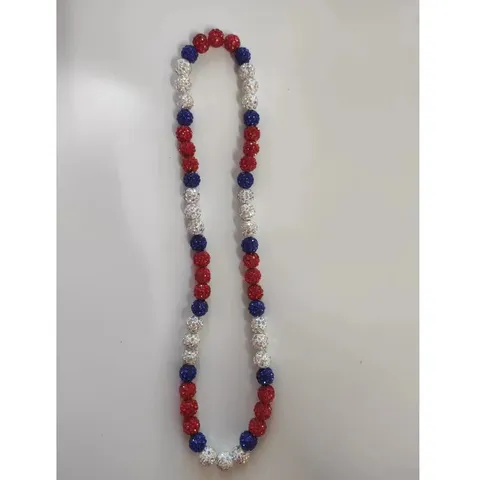Colorful Polymer Clay Rhinestone Disco Ball Beaded Statement Necklace Handmade Crystal Choker Jewelry For Women
