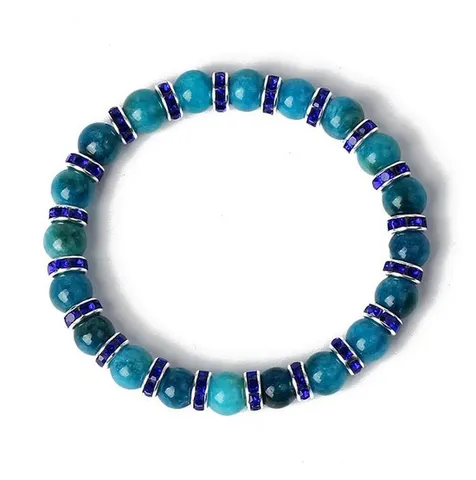 Gekralende Yoga Armband Met Strass Afstandshouder Agaat Chalcedoon Steen Boeddha Gebed Armband Mode Sieraden Cadeau Voor Vrouwen