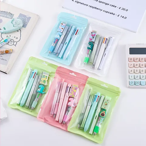 Cartoon Stationery Collection Dinosaur Avocado Christmas Multi-Color Pen Assortment Student Learning School Supplies Gift