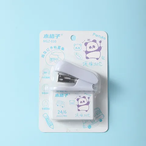 Mini Cucitrice Simpatico Cucitrice Panda Cartoon Strumento di Rilegatura Portatile da Scrivania per Ufficio e Scuola